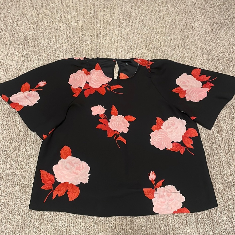 M Floral Print Blouse